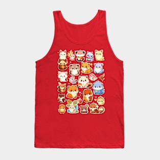 Cute Cat Illustration Lover Gift Tank Top